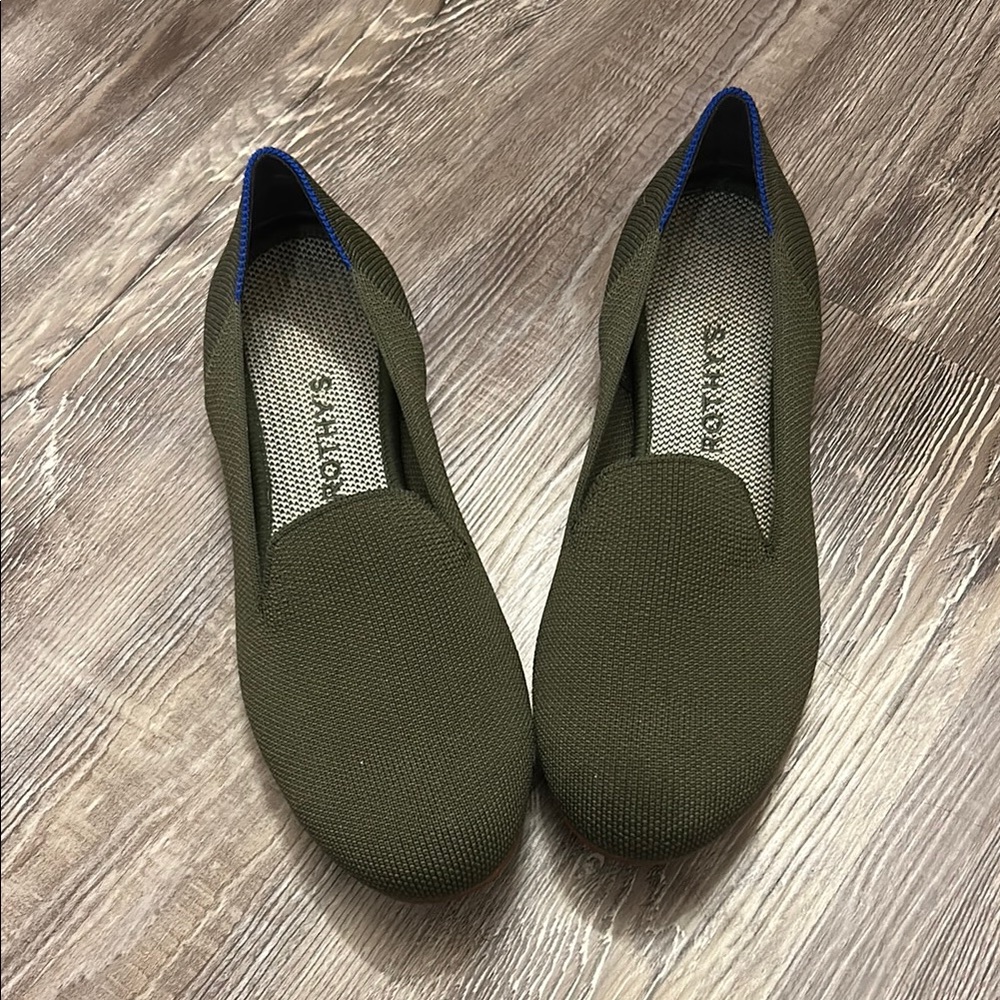 Rothy's Green Flats Minimalist Slip-On Shoes